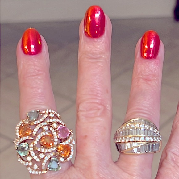 Emeralds sapphire and diamonds - Picture 9 of 9